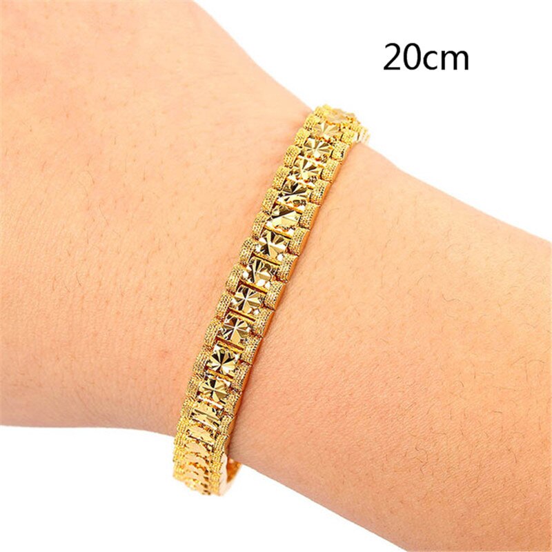 Plated 24K Gold Multi Vorm Punk Armband Curb Cubaanse Ketting Goud Kleur Armbanden Armband Voor Mannen Vrouwen Sieraden: Style 22