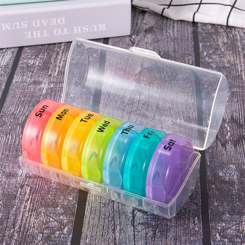 7 Dagen Pillendoos Pillendoosje Container Voor Tabletten Wekelijkse Pillendoos Tablet Sorter Geneeskunde Weekly Storage Box Container Organizer