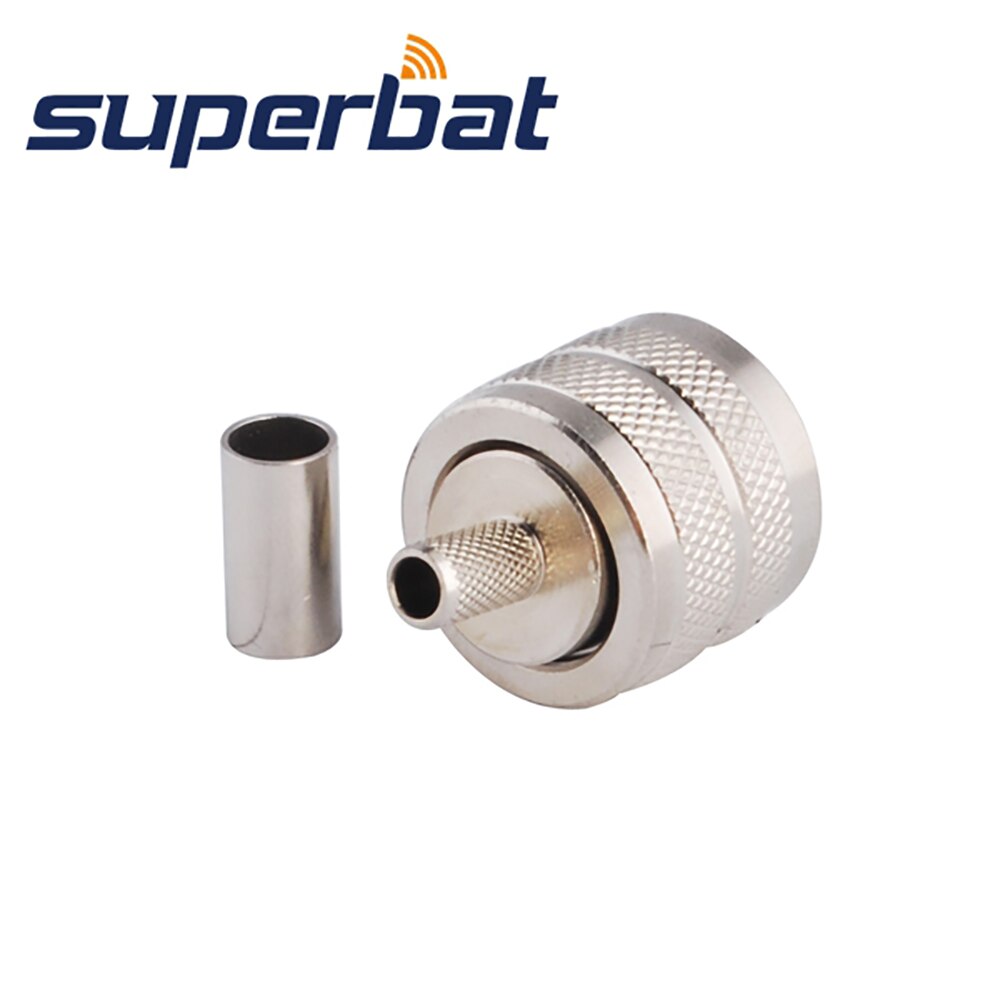 Superbat 10 stücke UHF Crimp Stecker Männlich RF Koaxial Stecker für RG58, RG400, RG142, LMR195 Kabel