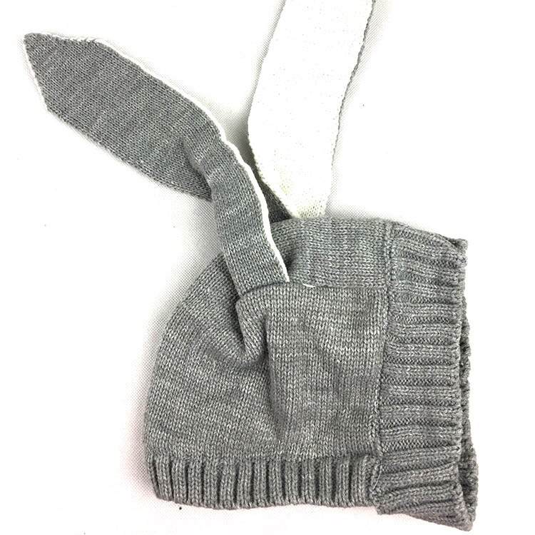Søte kaninører baby lue lue vinter varme strikkede luer for barn spedbarn baby jente gutt kanin lue hatter fotografering rekvisitter: 6-24 måneder 05