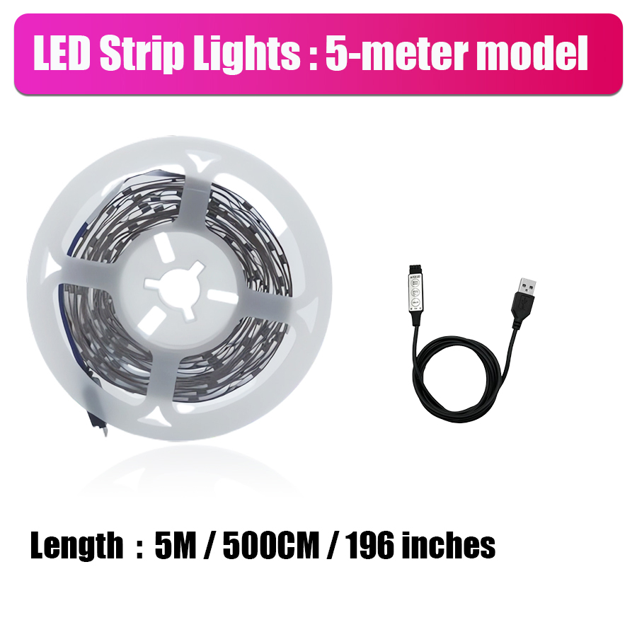 RGB Wireless LED Strip Lights | Intelligent Infrared Remote Control, Flexible Lighting Decoration for Living Room Atmosphere: Emitting Color3