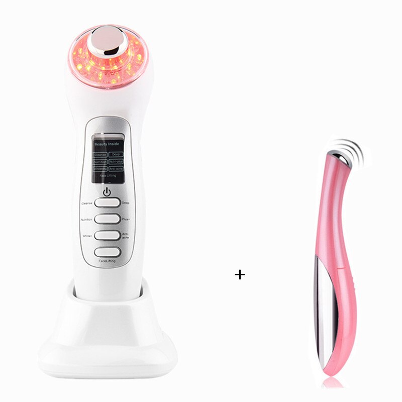 ultraschall 3MHz Galvanische 7 in 1 Haut Gesichts Pflege LED Blau verrotten Licht Photon Mikro-strom Aufzug hautstraffung Schönheit Gerät: 9
