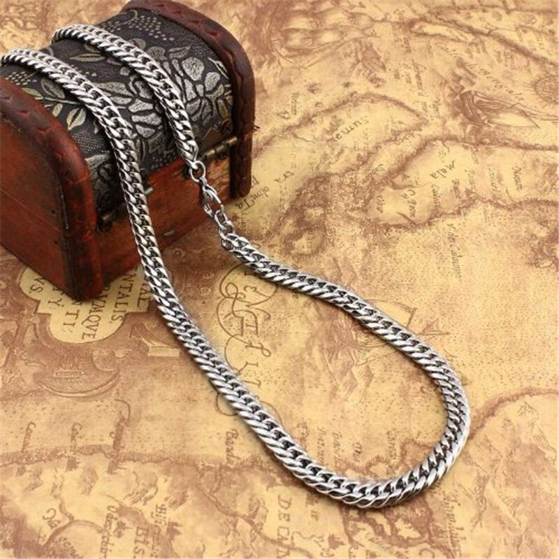 316L Stainless Steel Men Chain Necklace 10mm Wide Choker Chain Mens Jewellery Hip Hop Goth Accessories