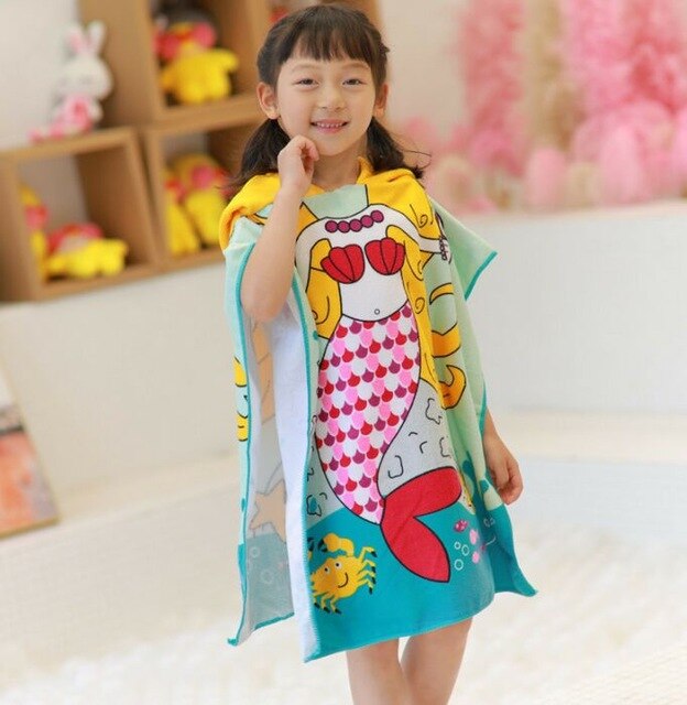 Baby Mit Kapuze Schlecht Handtuch Poncho freundlicher freundlicher Bademantel Handtücher Schlecht Kleid Schnell Trocken Saugfähigen Mikrofaser Reise Sport Strand Handtuch