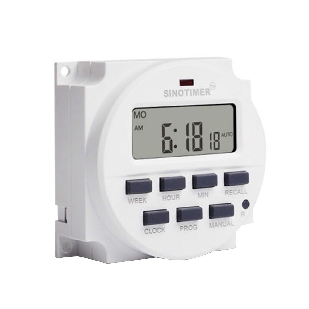 12V/24V/110V/220V AC/DC Digital Intelligent Power Timer Switch Programmable Relay Control Timer