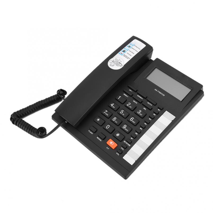 Home Office Telephone Dual Interface Caller ID Large Buttons Landline Black