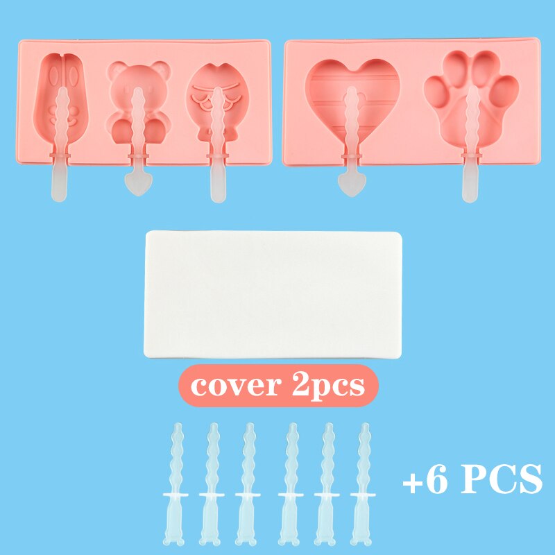 Siliconen ijsvorm van voedingskwaliteit, ijsblokjesmachine, siliconen mal, ijsvorm, ijslollyvorm, keukenaccessoires: 2 stuks stijl 03