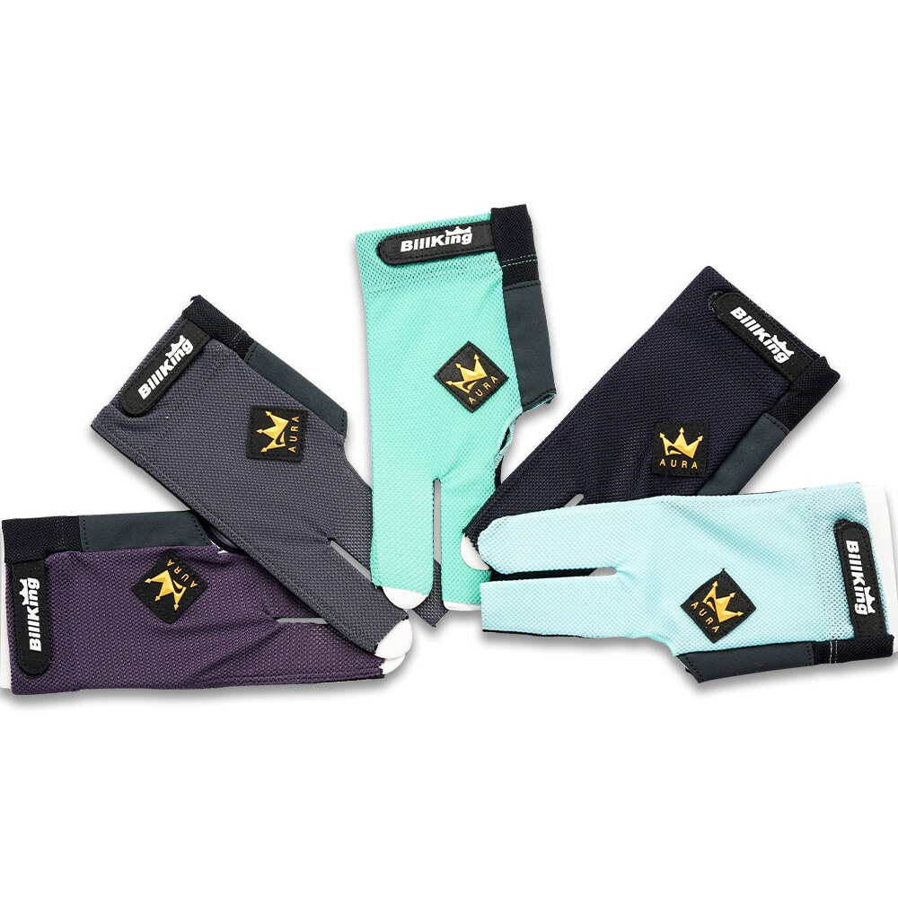 Billking – gant de billard coréen, 3 doigts, main gauche, pour la piscine, pour le Snooker, en maille, pour queue de poisson, accessoire
