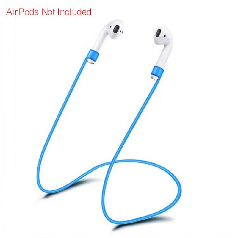 1PC For AirPods Silicone Anti-lost Neck Strap Wireless Earphone String Rope Headphone Cord Earphone Accessories: 70cm Sky Blue