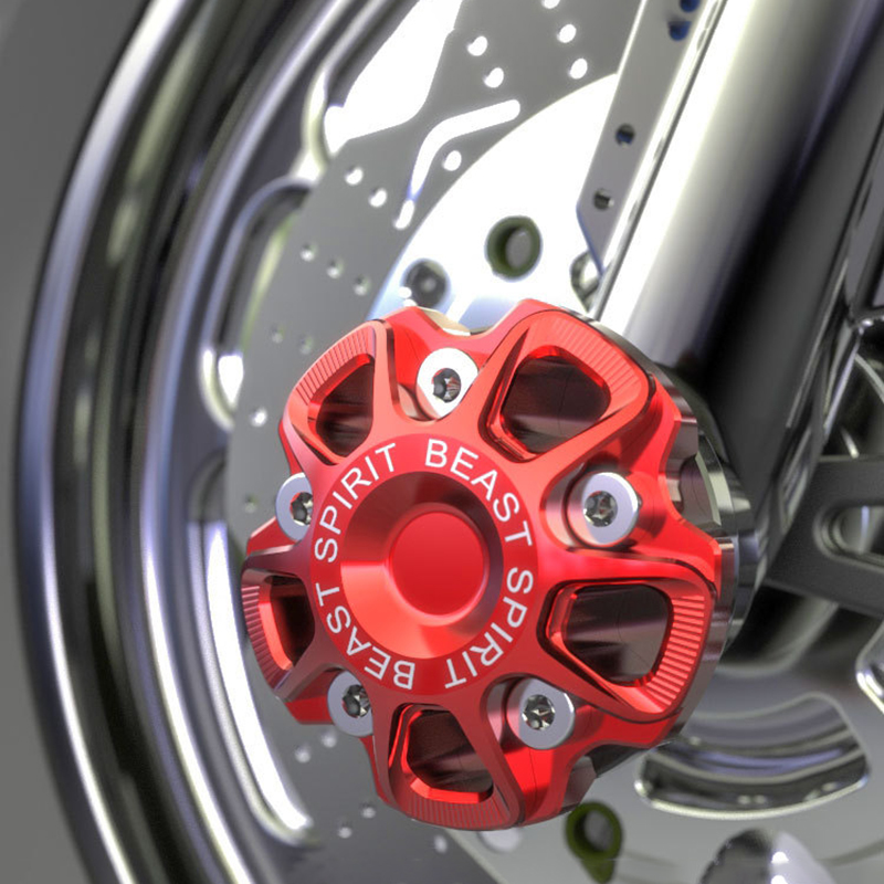 Spirit Beast 1 Pc moto Anti-chute bloc Modification accessoires universels personnalité avant amortisseur Anti-chute bloc