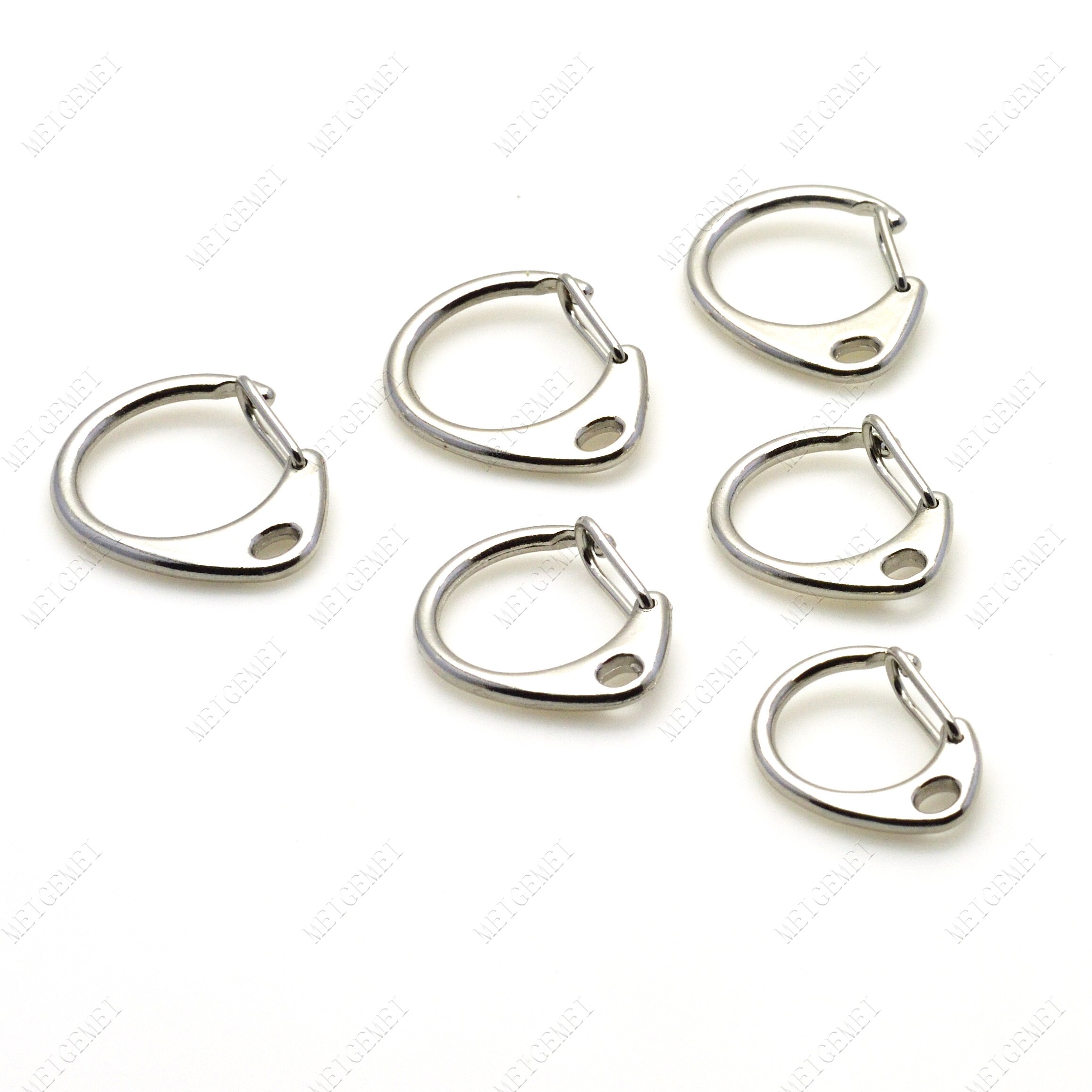 3 stk nøgleringe metal krog nøglering split ring diy gør tilbehør sølv