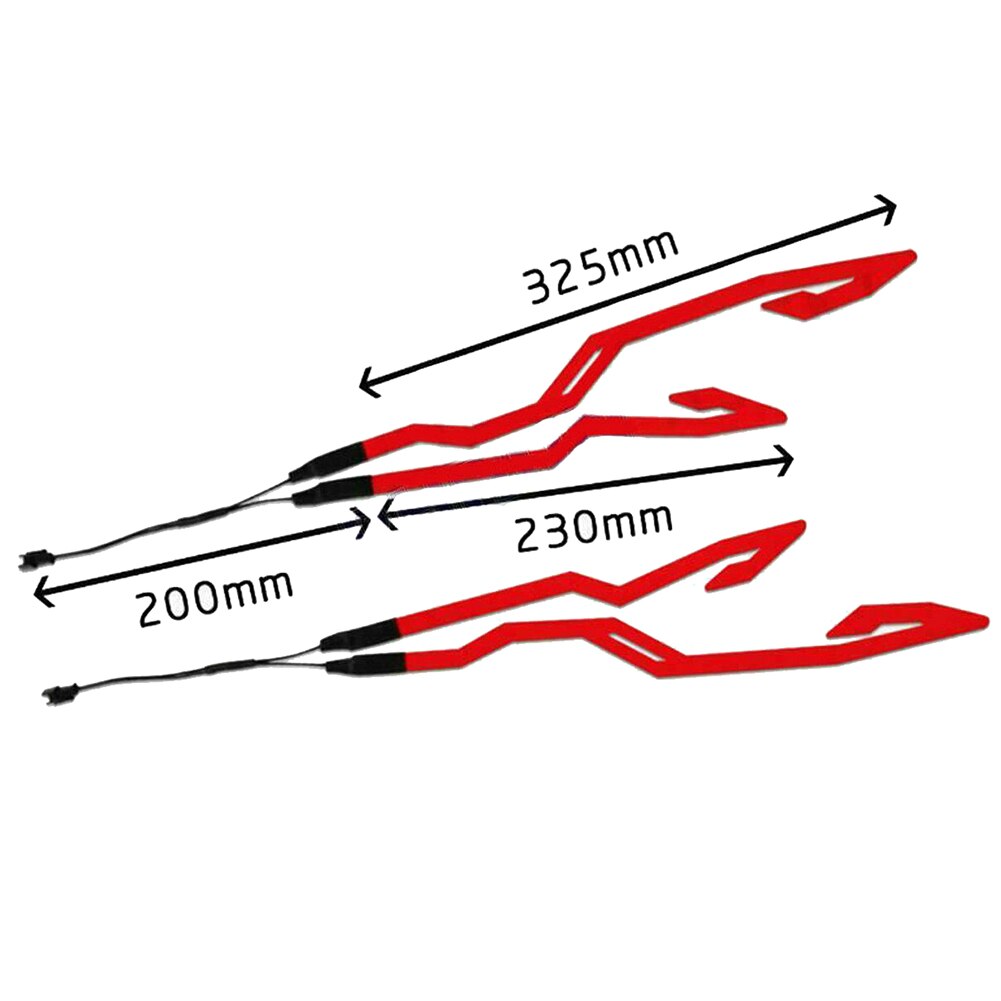 Motorcycle Helmet Light Helmet 3 Modes Led Light Strip Red Cold