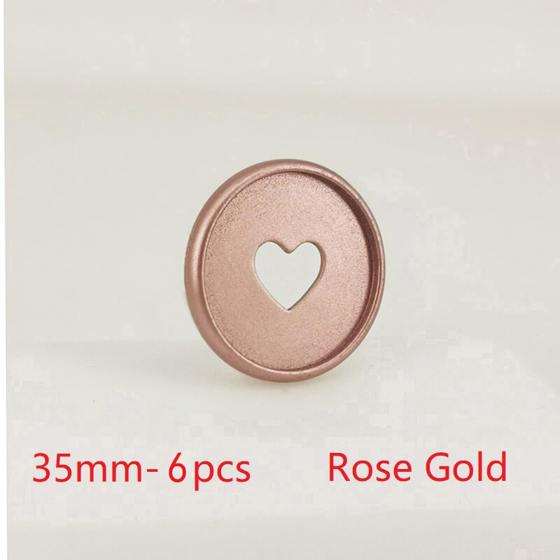 Stücke 35mm gefrostet Pilz See Bindemittel Scheiben Kunststoff Bindung Ringe Notizbuch Bindemittel Ringe Pilz Scheiben Büro Bindung Liefert: Rose Gold-6Stck
