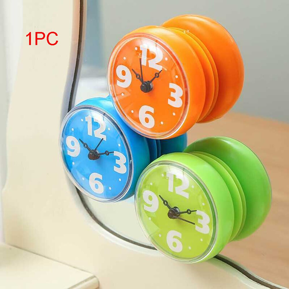 Bathroom Refrigerator Mirror Wall Clock Suction Cup Ornaments Anti Fog Accurate Window Kitchen Mini Waterproof Pointer