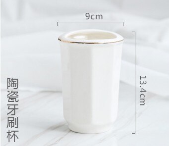 Keramische Badkamer Accessoires Set Bad Douche Wassen Pak Wc Reinigingsborstel Lotion Zeepdispenser Tandenborstelhouder Zeep Lade: Toothbrush holder