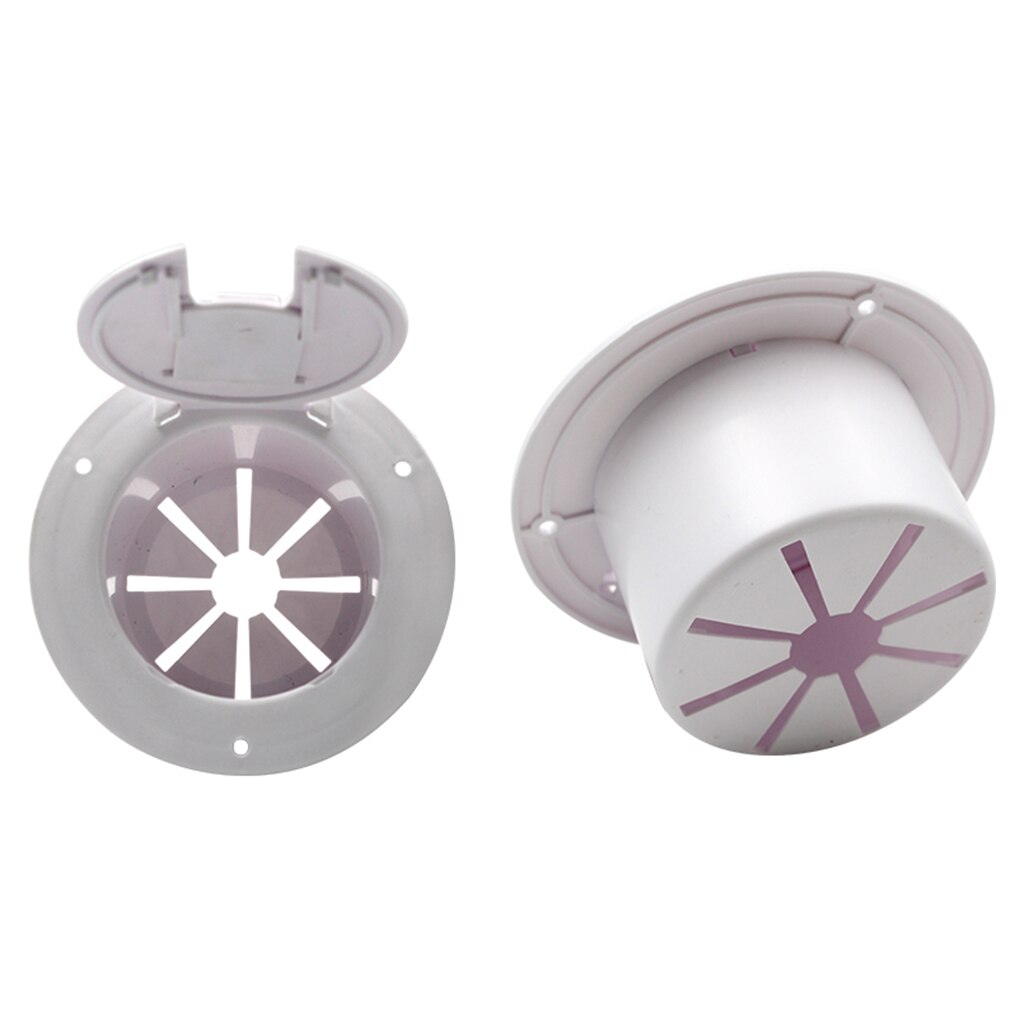 White Electric Power Cable Cord Hatch Cover For RV Camper Trailer Flip Up