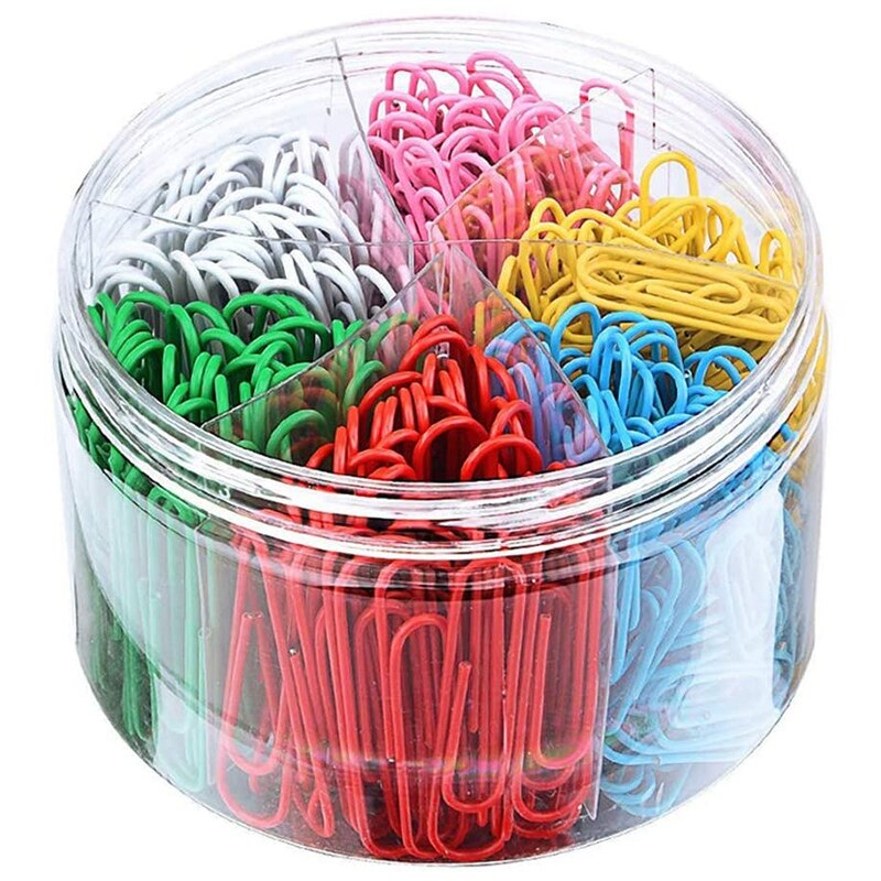 Pak Van 300 Papier Clips Diverse Kleuren Grote Paperclips Kleurrijke Metalen Clip Voor Papier Bestanden 6 Kleuren 50 Mm: Default Title