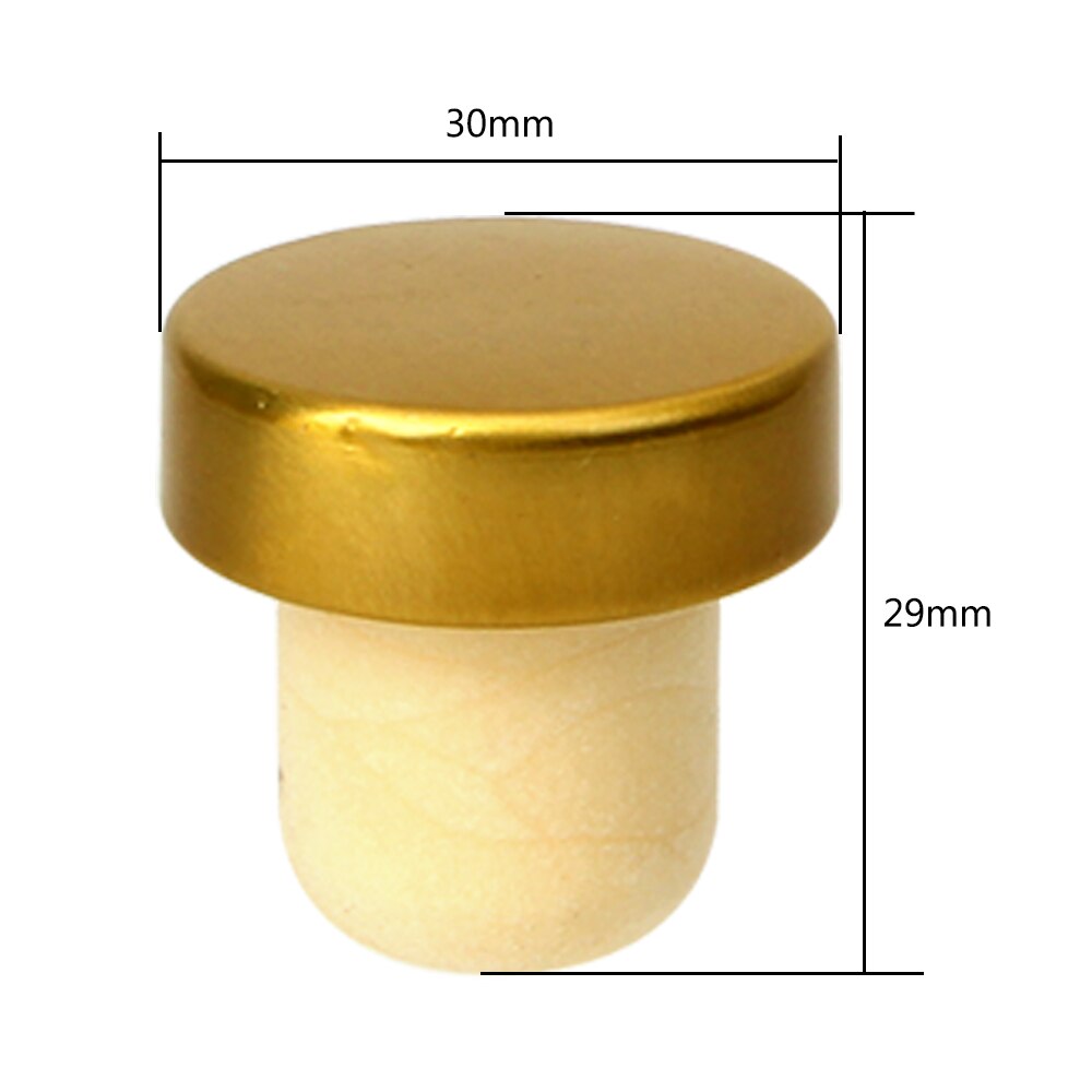 Tapón de corcho de goma en forma de T para vino, tapa de botella, suministros de barra de cocina, herramientas de Bar, tapón de sellado de botella, 5 unids/lote