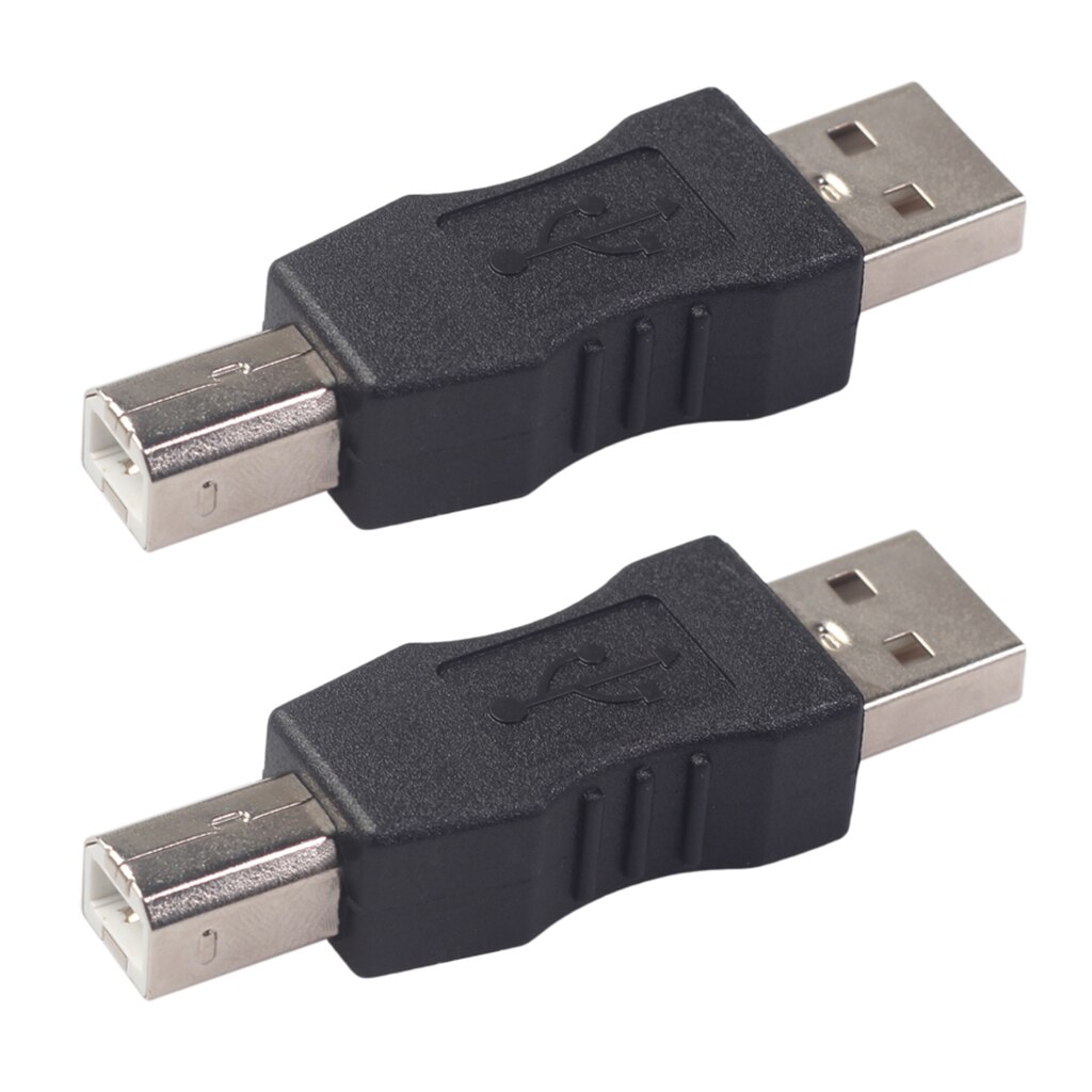 Veel 2 Usb Type A Male Naar Usb Type B Male Printer Poort Adapter Converter