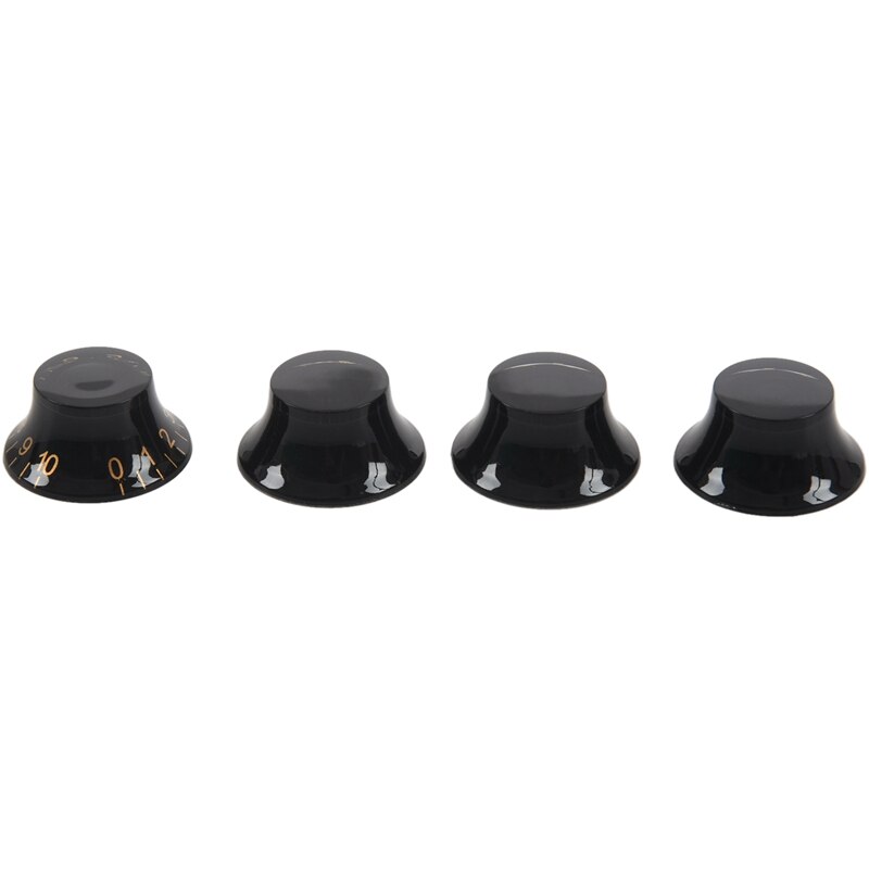 1set Black Hat Golden Font Electric Guitar Knobs & 1 Set P90 Electric Guitar Soapbar Single Coil Pickups
