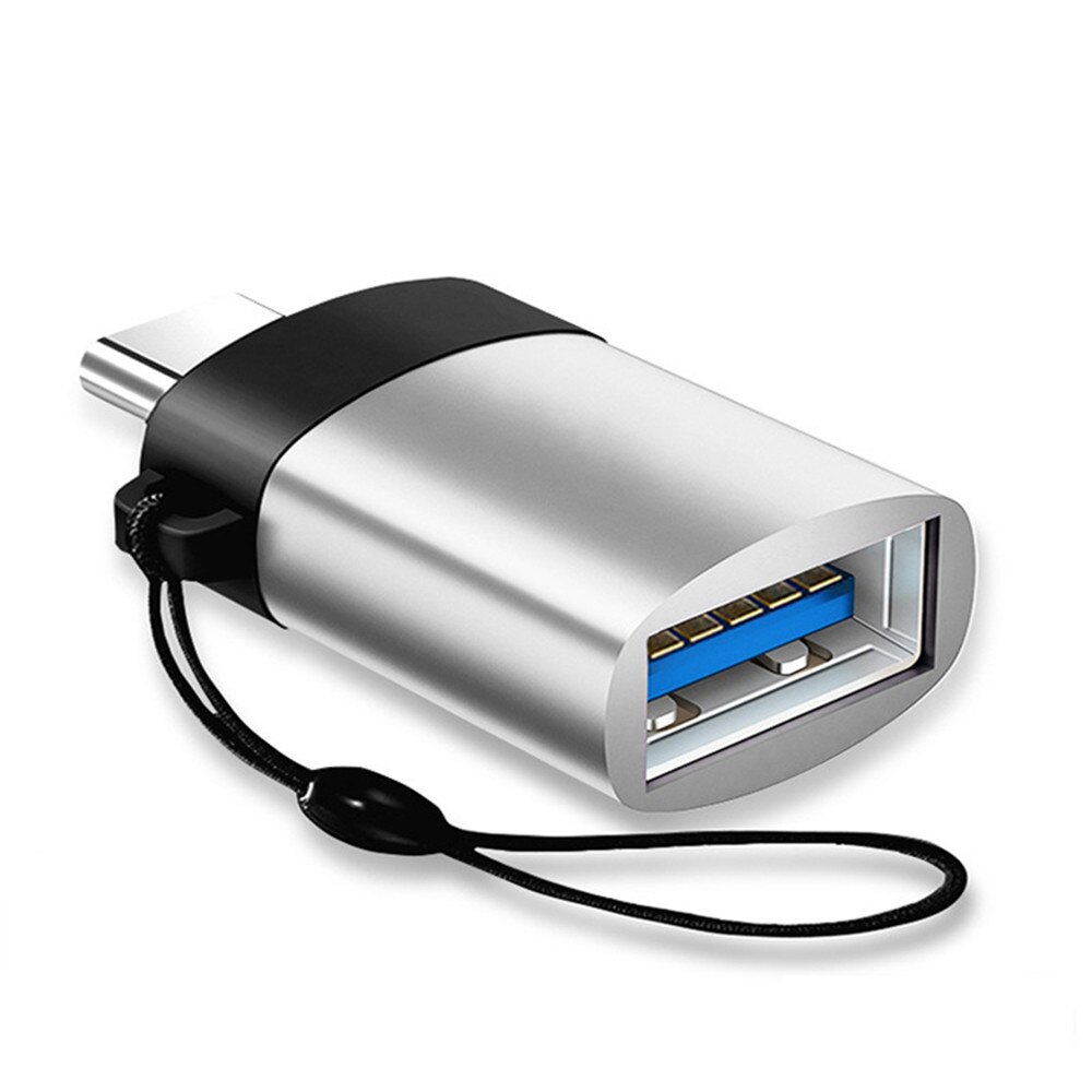 Adaptateur USB C OTG Type C vers USB 3.0 adaptateur type-c câble OTG pour Macbook pro Air Samsung Huawei Xiaomi Oneplus 7 USB OTG: Silver