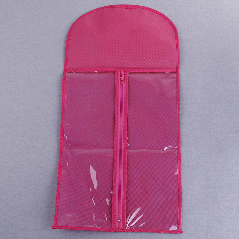 Hair Extensions Storage Bag Non-woven Suit Case Carrier Package With Metal Hanger For Virgin Hair Weft & Clip In Hair Extension: Burgundy