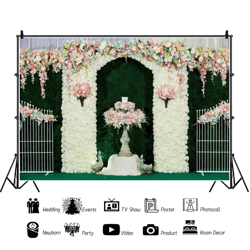 0.9x1.5m Flower Wedding Photography Backdrops Get Married Wall Background Cloth Props For Photo Studio