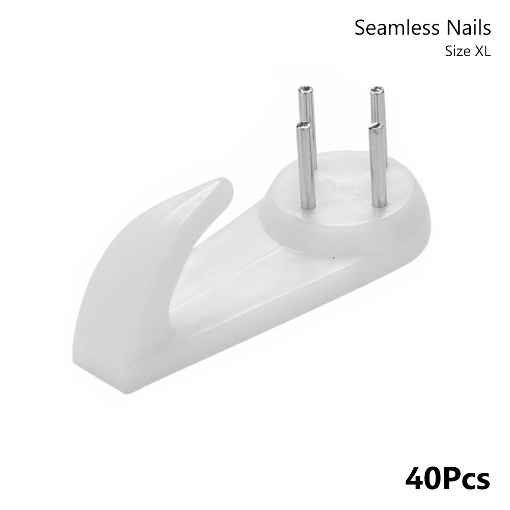 40PCS Multi Function White Mount Clock Frame Plastic Invisibl Hanger Seamless Nail Hanging Home Decor Photo Picture Wall Hooks: XL