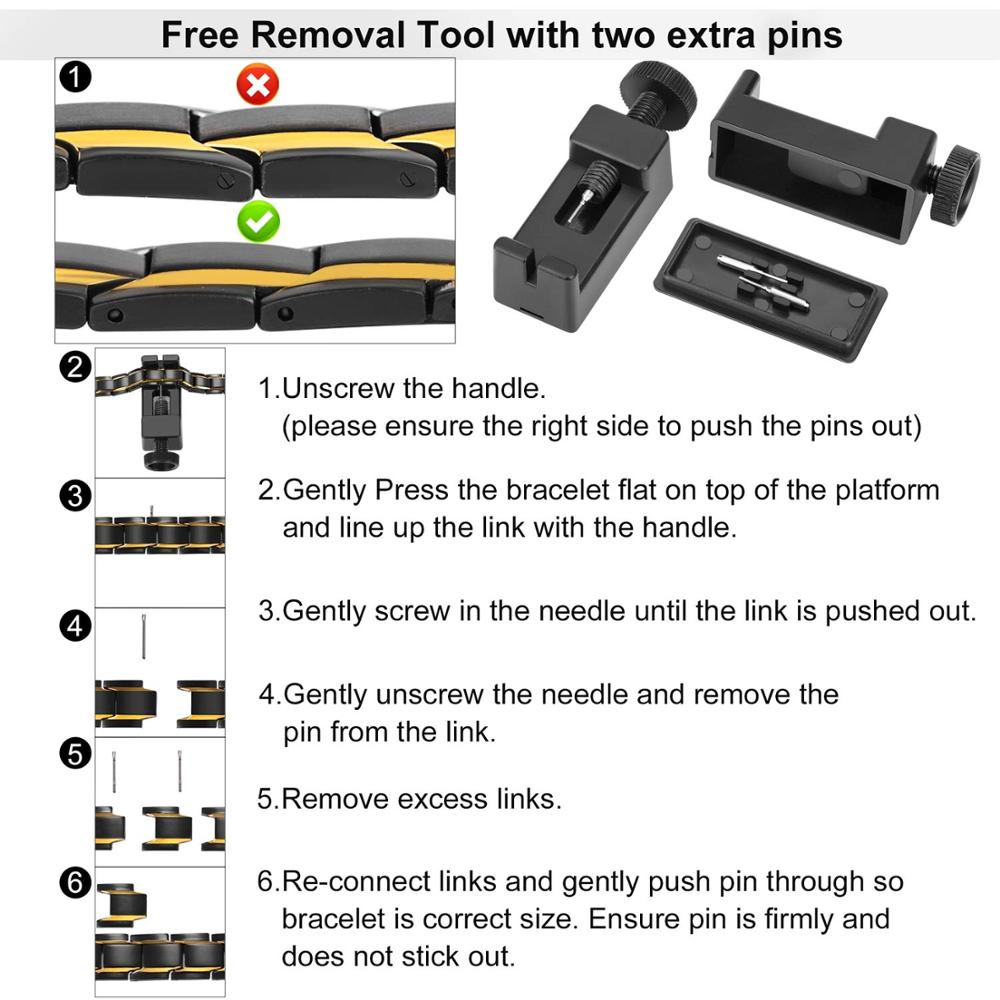 純銅磁気ブレスレット、関節炎の痛み、磁気強力な磁石リストバンド、送料解体ツールとギフトボックス。