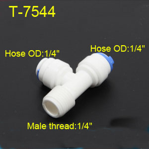 1/4 "3/8" tubo de mangueira od 1/4 "1/2" 3/4 "1/8" tubulação de plástico conectores rápidos ro água conector encaixes sistema de osmose reversa: T-7544