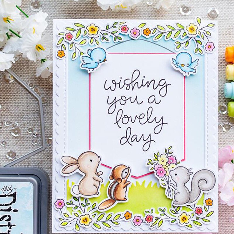 Litet djur piggy sjölejon gör självklart siikon stämpelkort att göra hantverk dekor scrapbooking mall stencil dies