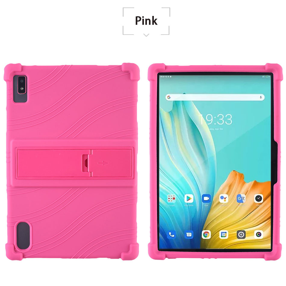 Szoxby Voor Soft Silicon Case Alcatel 1T 3T Stand Verstelbare Tablet Cover Alcatel 3T 10 beschermen Shell Terug Protective: Hot Pink