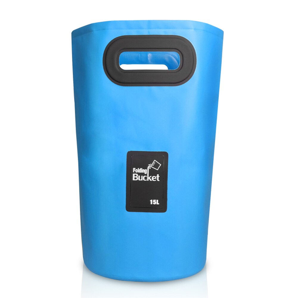 20l bærbar spandpose vandbærer opbevaringsvaske til camping picnic bilvask fiskeri rejse: Himmelblå 20l