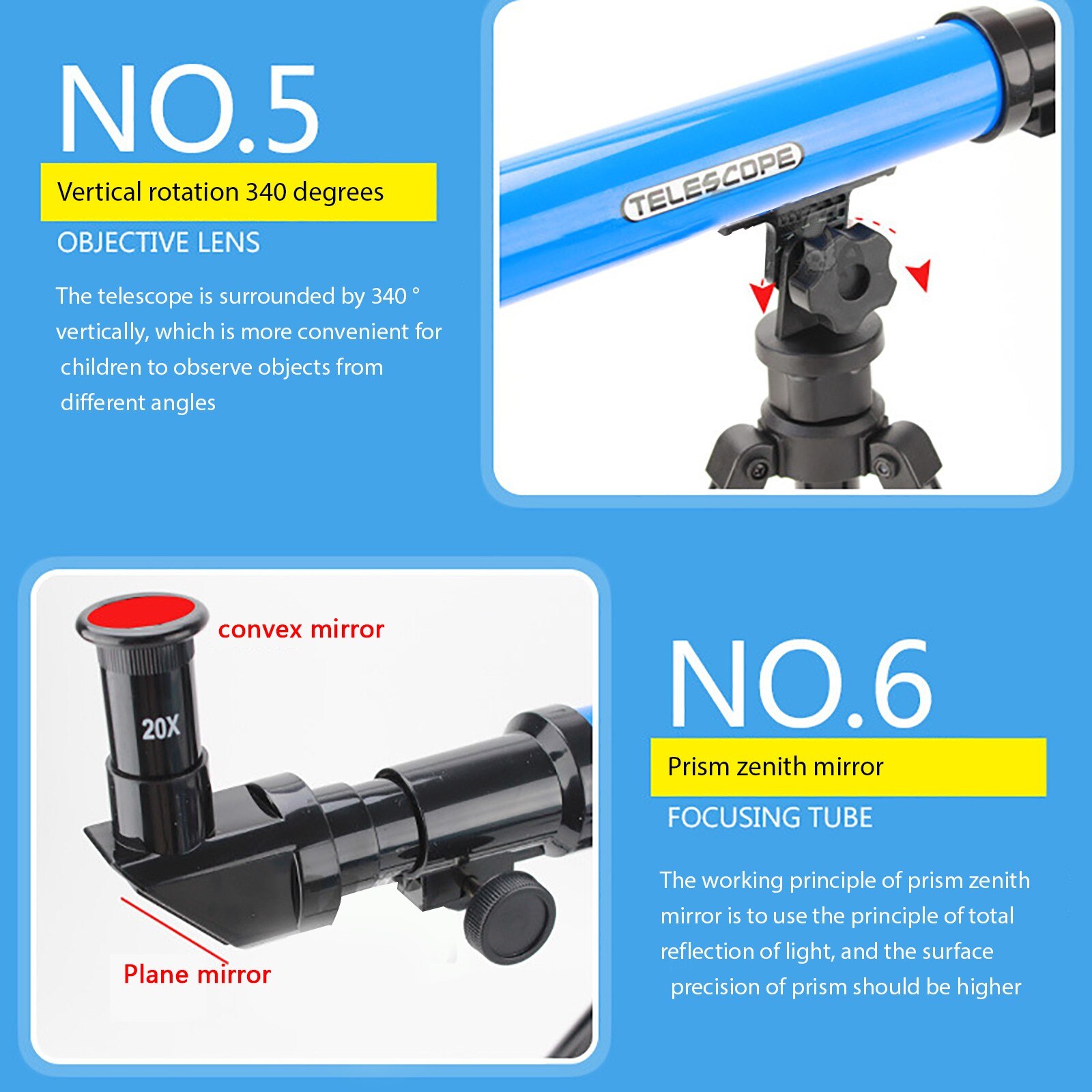 Telescoop Astronomische Professionele Kinderen Wetenschap Onderwijs Astronomische Telescoop Speelgoed High-Powered Monoculaire # S5
