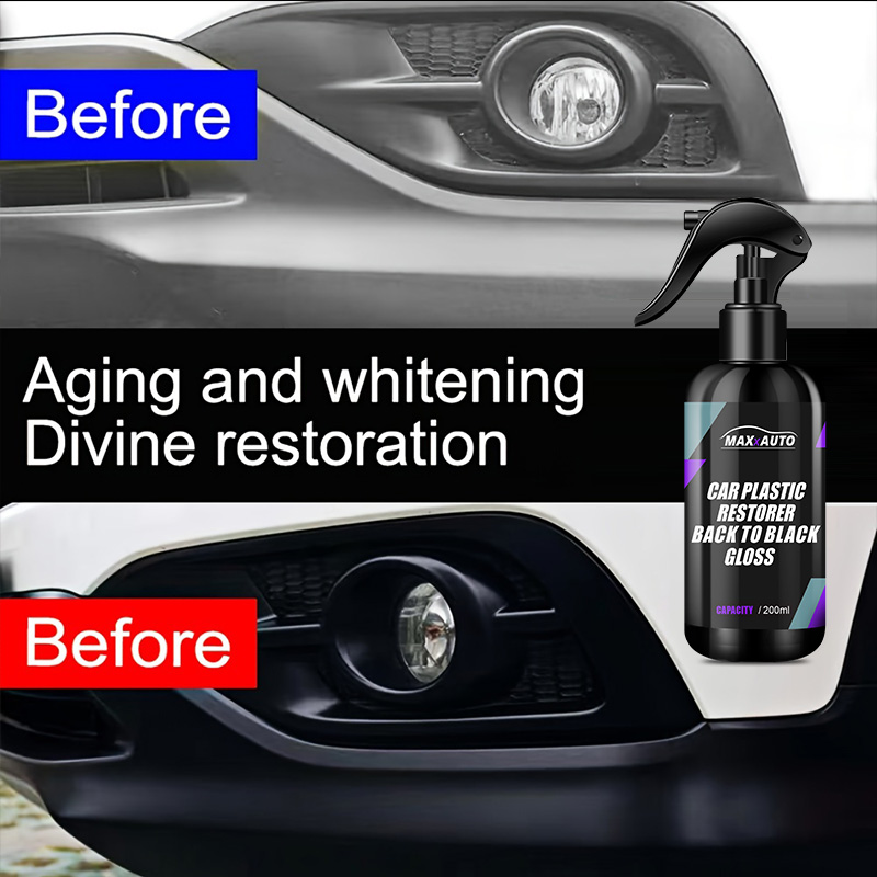 Restaurador de plástico para motocicleta, productos de limpieza de coche con brillo negro, renovador de revestimiento de reparación y pulido automático para detalles de coches