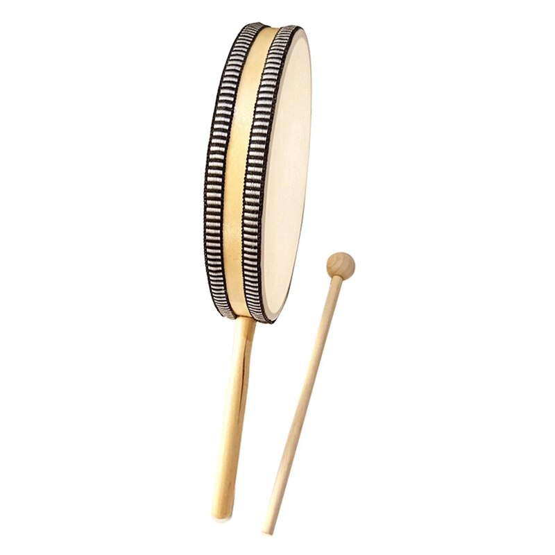 Instrument de Percussion Orff de battage manuel Double face de huit pouces, Instrument de Performance de maternelle