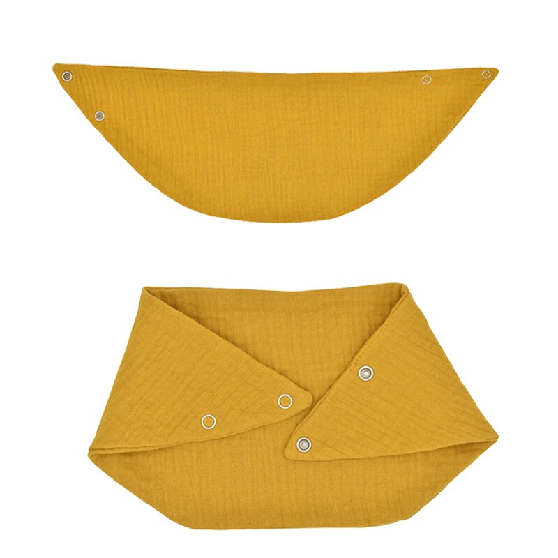 Einstellbare Doppel Schicht Baumwolle Blick Baby Lätzchen Druckknopf Weiche Spuck Kleidung Dreieck Neugeborenen Bandana Sabbern Schal Speichel Handtuch