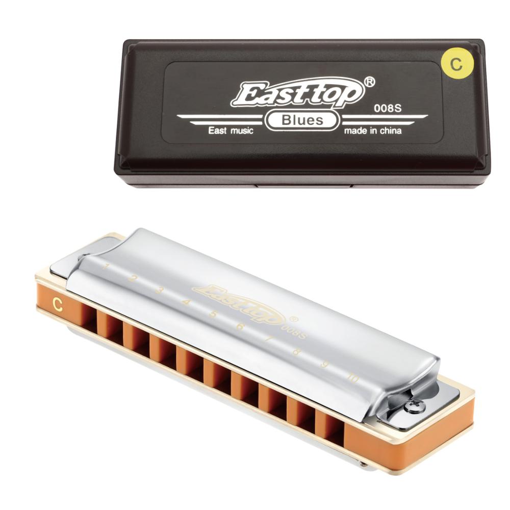 East top mouth organ 10 hole Blues Diatonic harmonica,key of C,for beginner,player,performance,Birthday