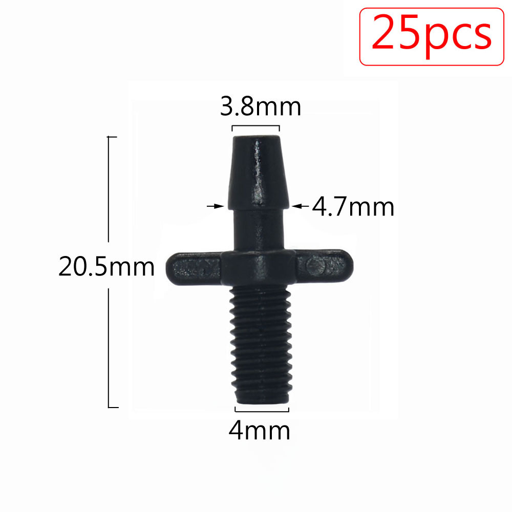 25pcs 1/4'' 1/8'' Plastic Hose Connector Joint Barbed Tees Cross Eng Plug Fitting For Garden Irrigation Drip Irrigation System: Orange