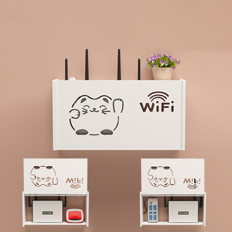 routeur Wifi sans fil boîte de rangement prise de salon Wifi décoration murale décodeur TV support câble organisateur d'alimentation