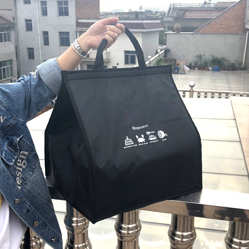 Bolsa térmica aislante para pasteles y pizza, bolso aislante de gran capacidad de para alimentos, bebidas y frutas