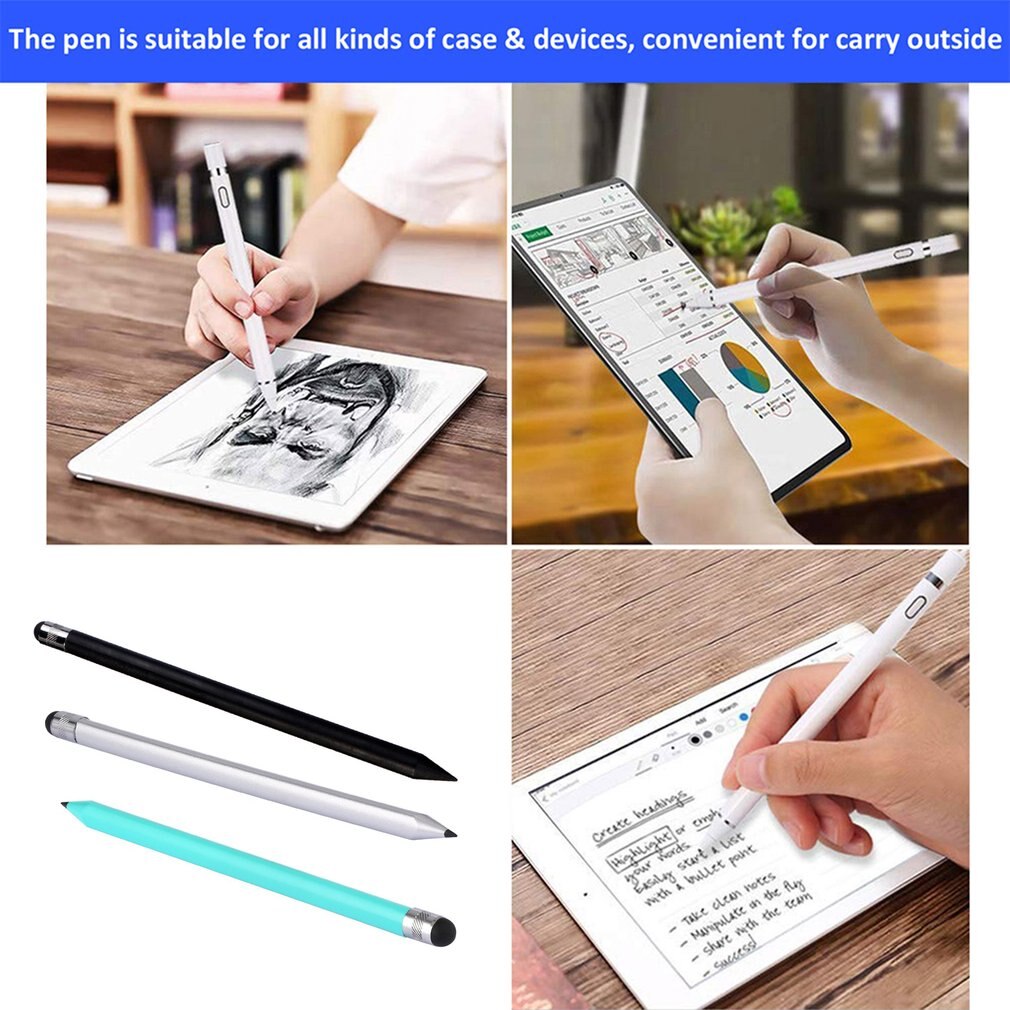 Universal 2 in 1 Stylus Drawing Tablet Pens Capacitive Screen Touch Pen for Mobile Android Phone Smart Pencil Accessories