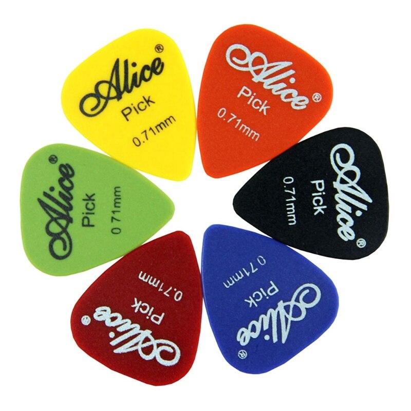 100 stk elektrisk akustisk guitar farverige picks plekter 0.58/0.71/0.81/0.96/1.20/1.50mm tykkelse tilbehør