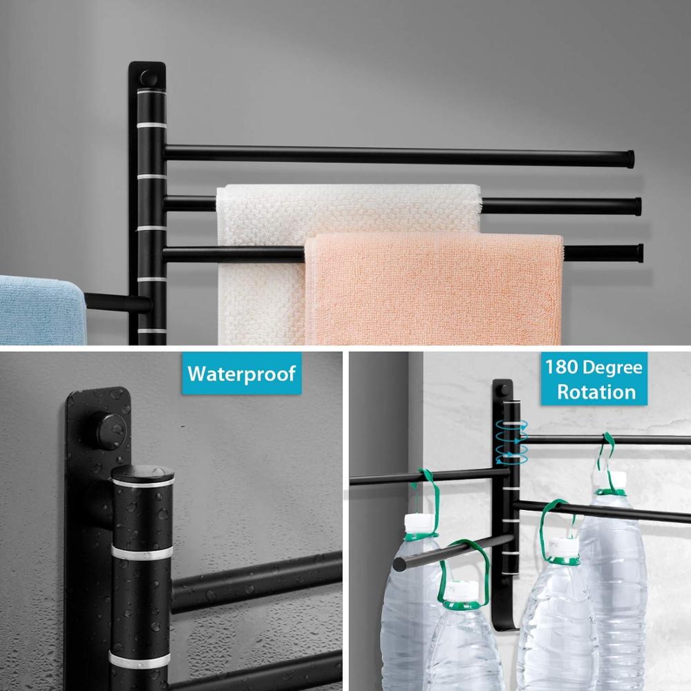Matt svart håndkleholder porte servetter salle bain kjøkken bad toalha banheiro toallero adhesivo håndklestativ tilbehør
