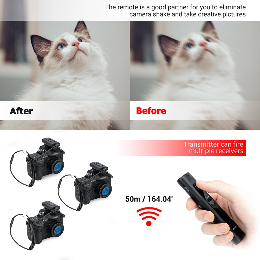 Wireless Remote Control Shutter Release for Panasonic GH5 GH4 GH3 GF1 GX8 GX7 G10 G9 G7 G6 S5 S1H S1R S1 Replace DMW-RS1/RSL1