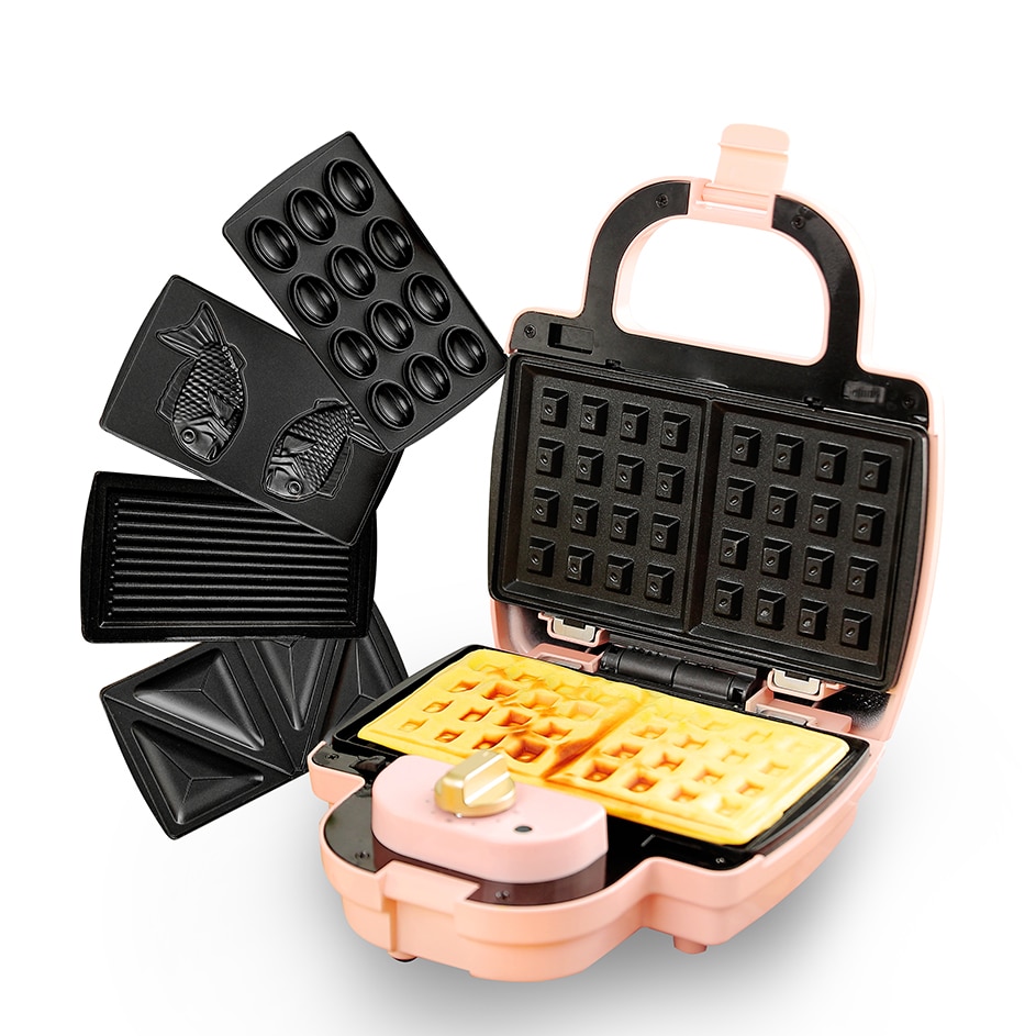 Electric Cooking Multi Sandwich Maker Grill Detachable Snack Maker multi-function sandwich maker waffle maker pink