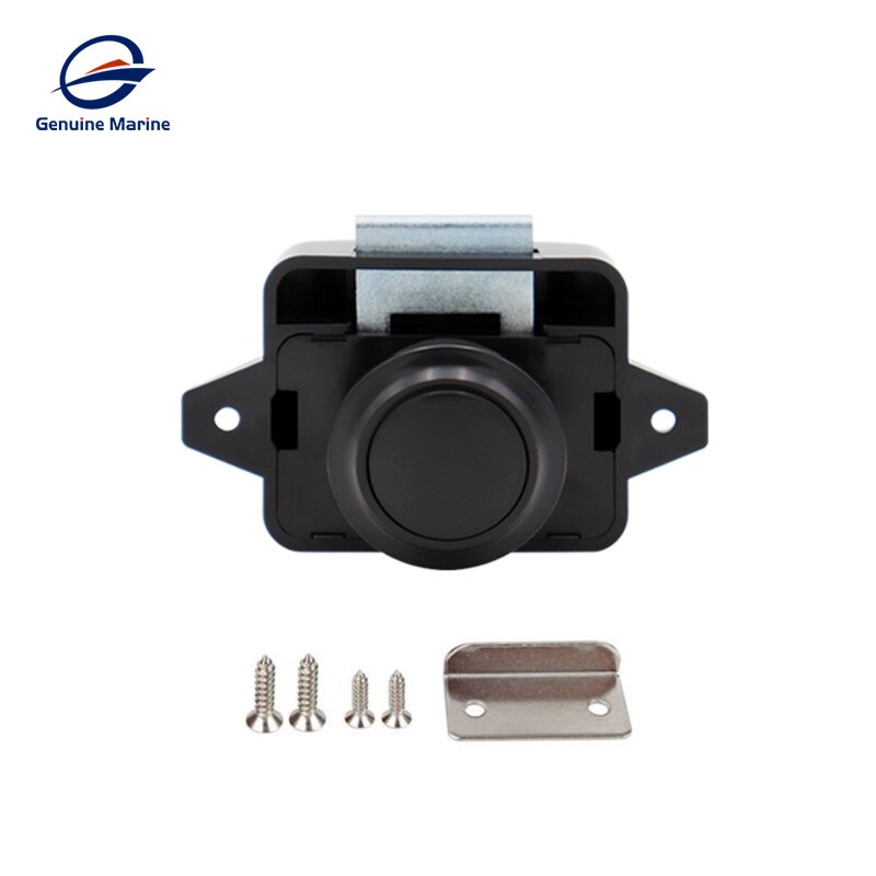 5Pcs Rv Push Lock Diameter 26Mm Klink Knop Sloten Voor Camper Auto Thuis Boot Caravan Kast Lade Meubelen deurslot Hardware: 5PCS - Black