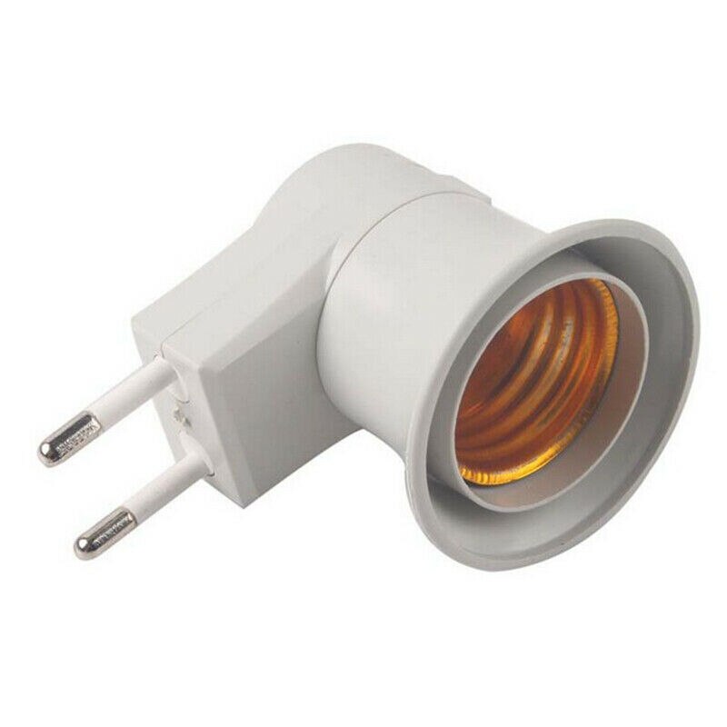 Adaptateur Douille E27 LED vers Prise EU - Support Lampe avec Contrôle Bouton Marche/Arrêt