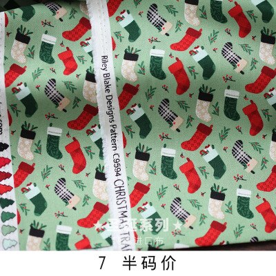 européen américain noël importations tissu 100% coton tissu Patchwork couture bricolage couture vêtement robe matériel: No.7