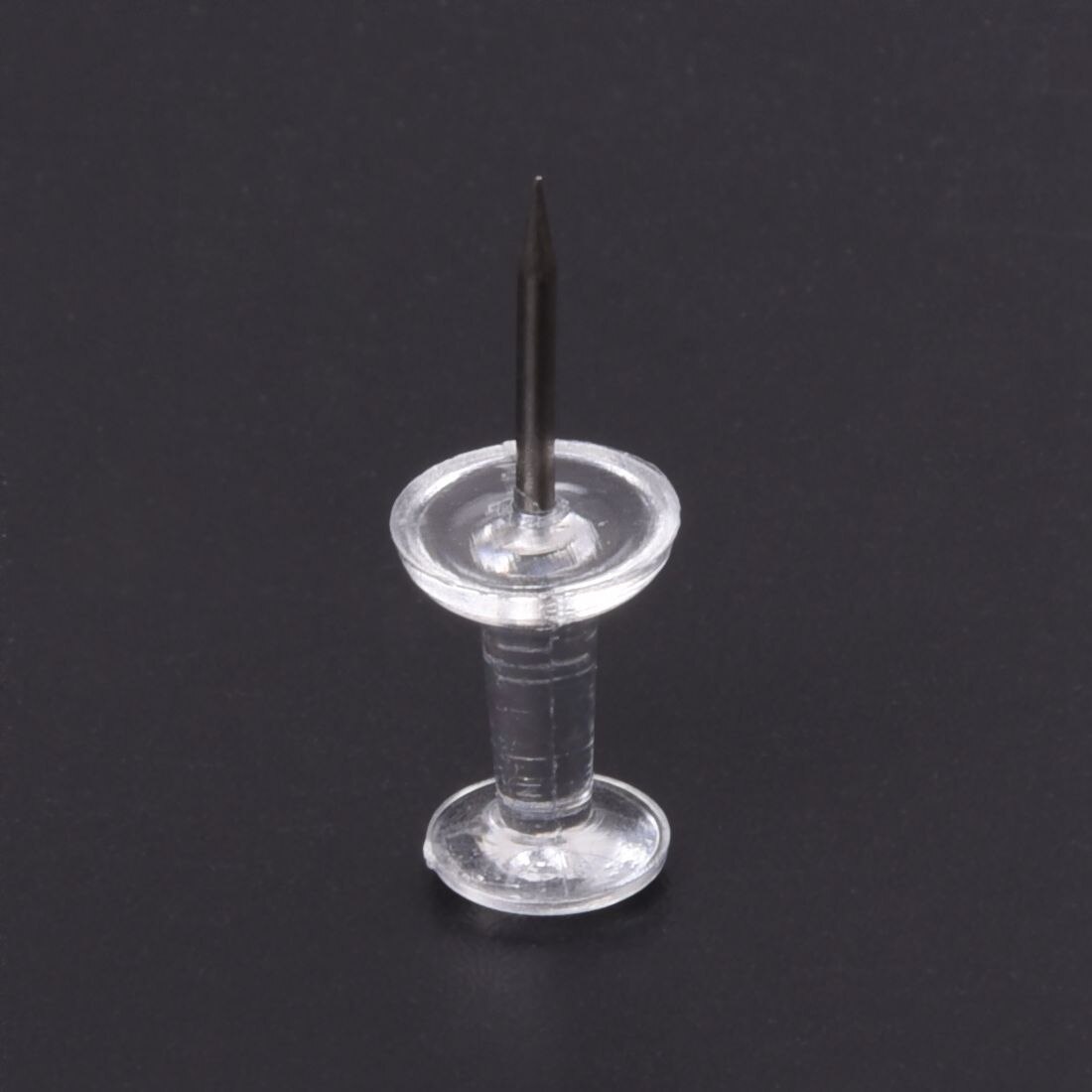 200 x Clear Push Pins Transparent Plastic